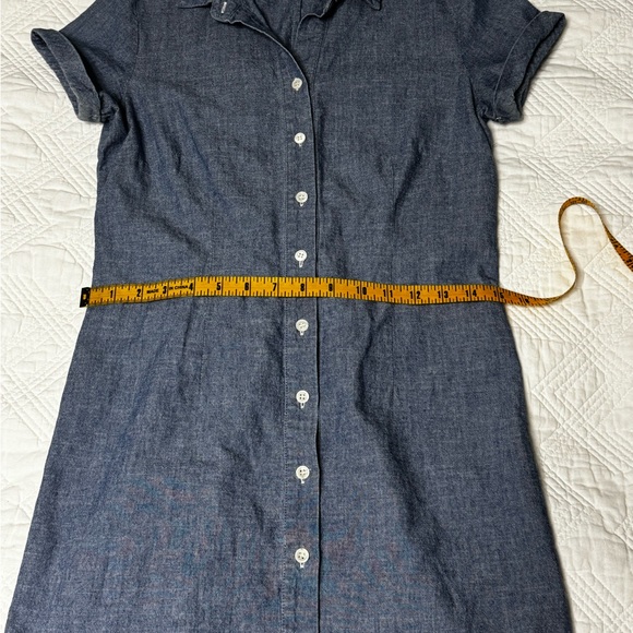 L.L. Bean Signature BBQ Casual Picnic Summer Denim Dress Size 2 - Picture 5 of 12